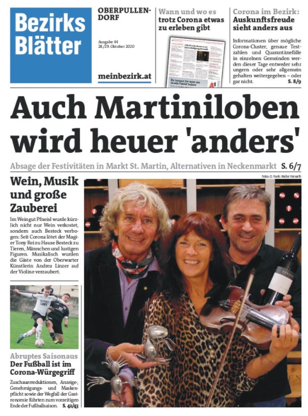 Bezirks-Bl├ñtter Artikel ├╝ber Tony Rei ÔÇô Martiniloben