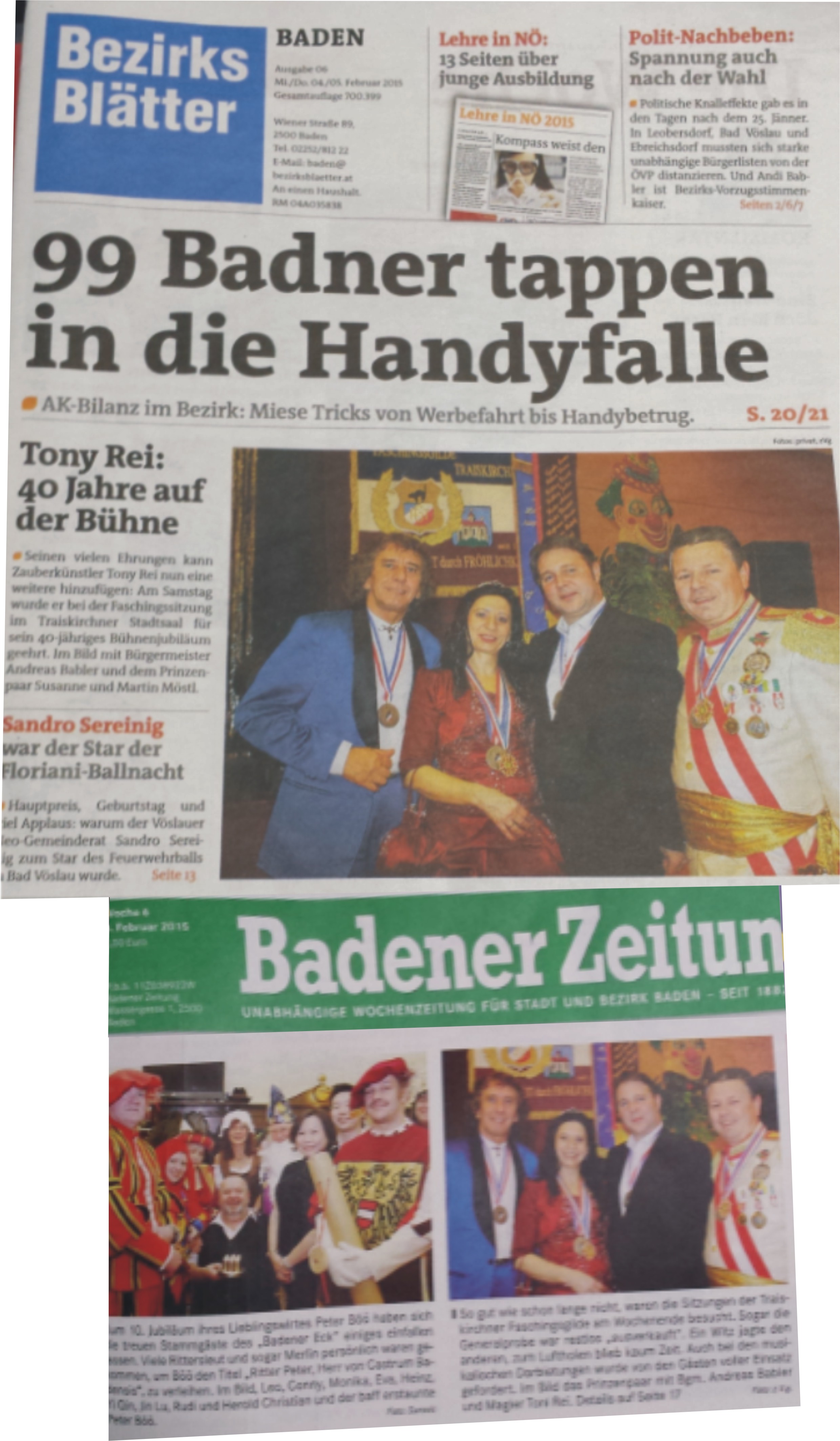 Ehrung 40 Jahre Tony Rei