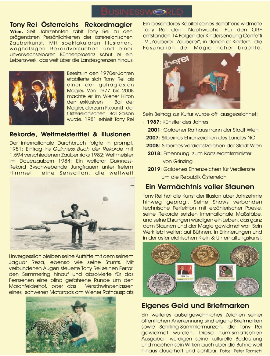 Tony Rei Auszeichnungen